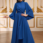 Cyan Blue Stretch Maxi Dress