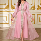 Two-Layer Cardigan Maxi Dress