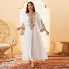 Embroidered Rope Pullover Maxi Dress