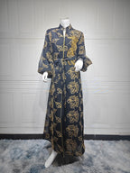 Embroidered Jalabiya Evening Gown