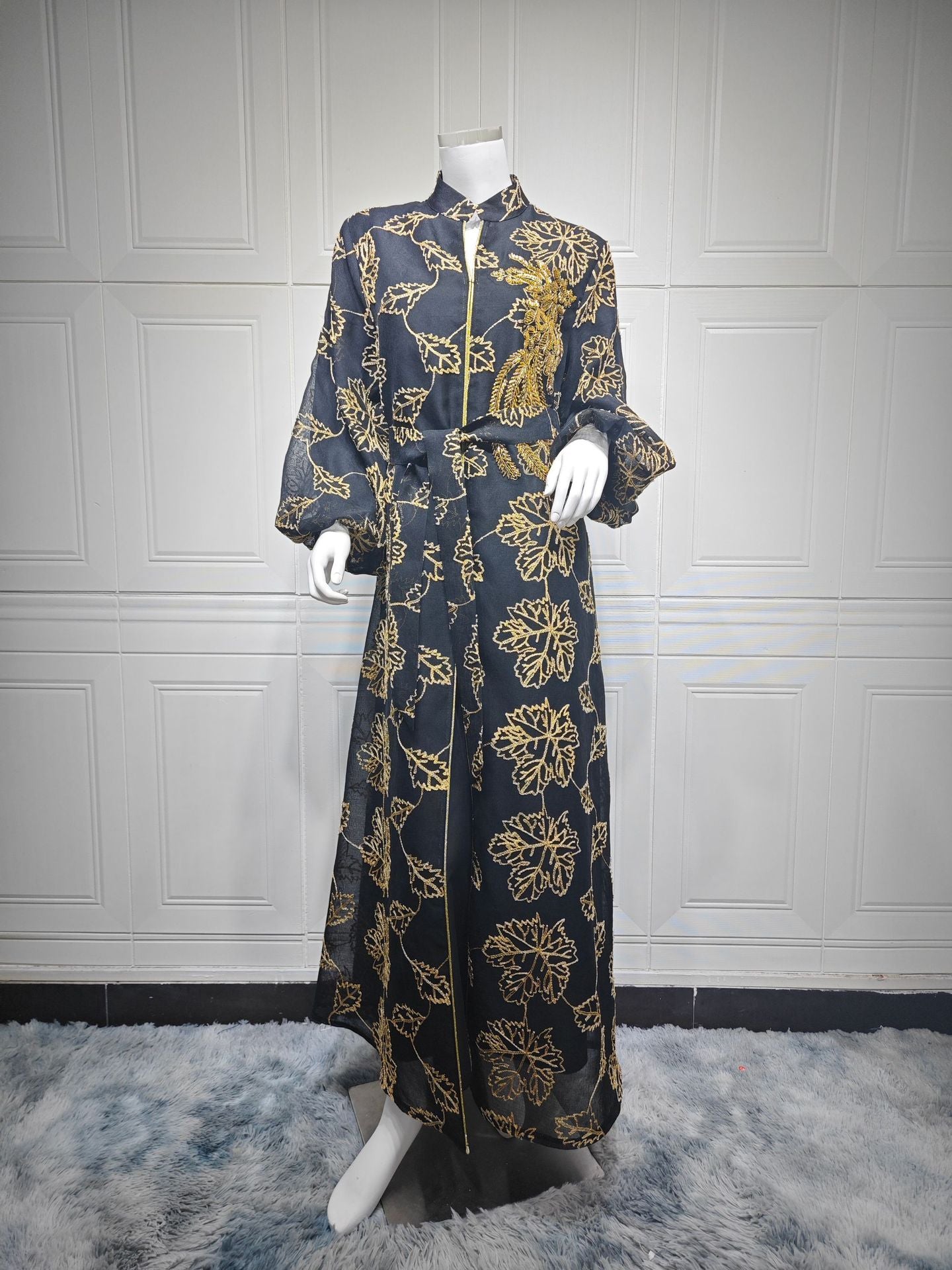 Embroidered Jalabiya Evening Gown