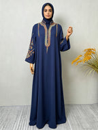 Embroidered Robe Dress