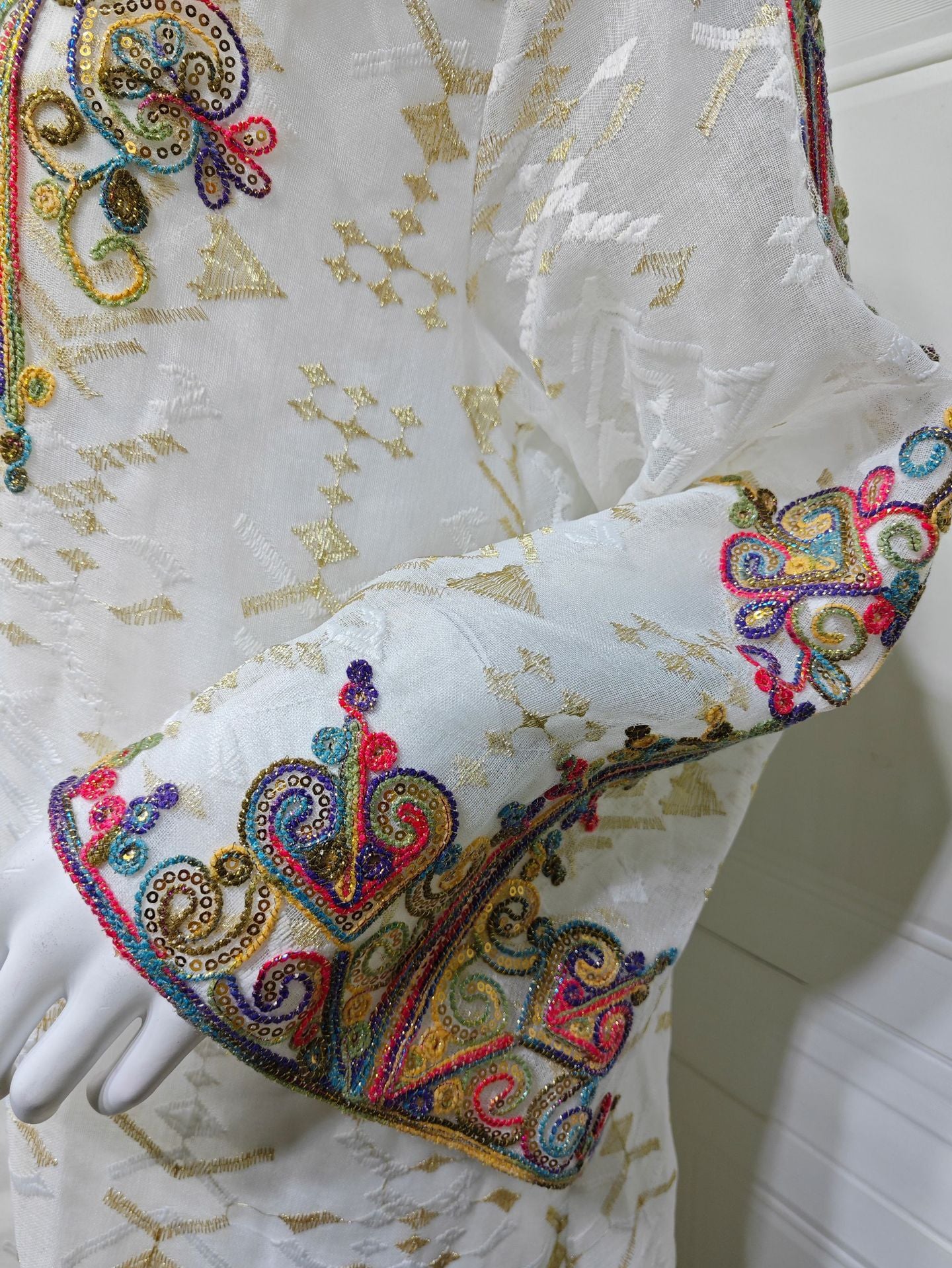 Embroidered Applique Maxi Dress