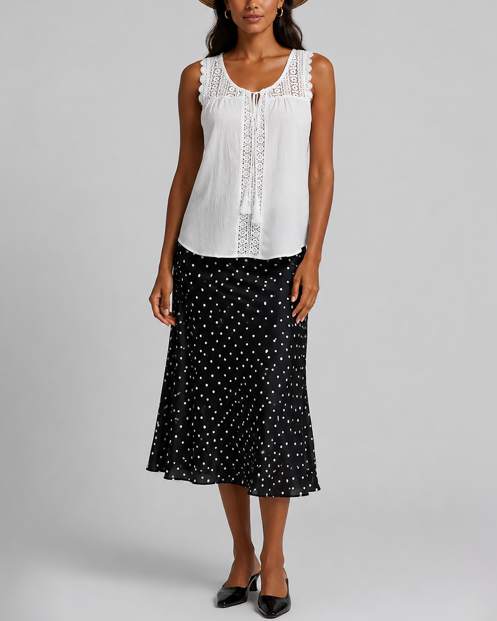 Embroidered Lace Fringe Sleeveless Top for Women