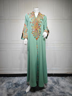 Embroidered Pullover Maxi Dress