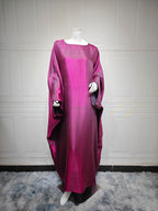 Shiny Satin Belted Maxi Dress