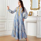 Long Sleeve Dress with Sequin Embroidery