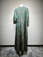 Lace-Up Kaftan Maxi Dress