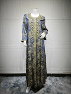 Lace-Up Kaftan Maxi Dress