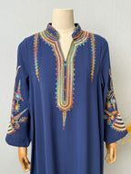 Embroidered Robe Dress