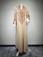 Embroidered Pullover Maxi Dress