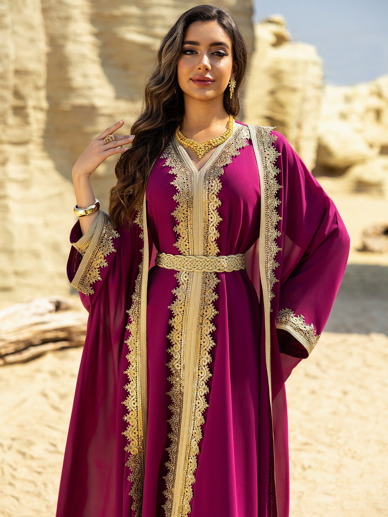 Two-Piece Chiffon Maxi Dress Set
