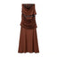 Pleated Strapless Maxi Dress for Women, Fitted