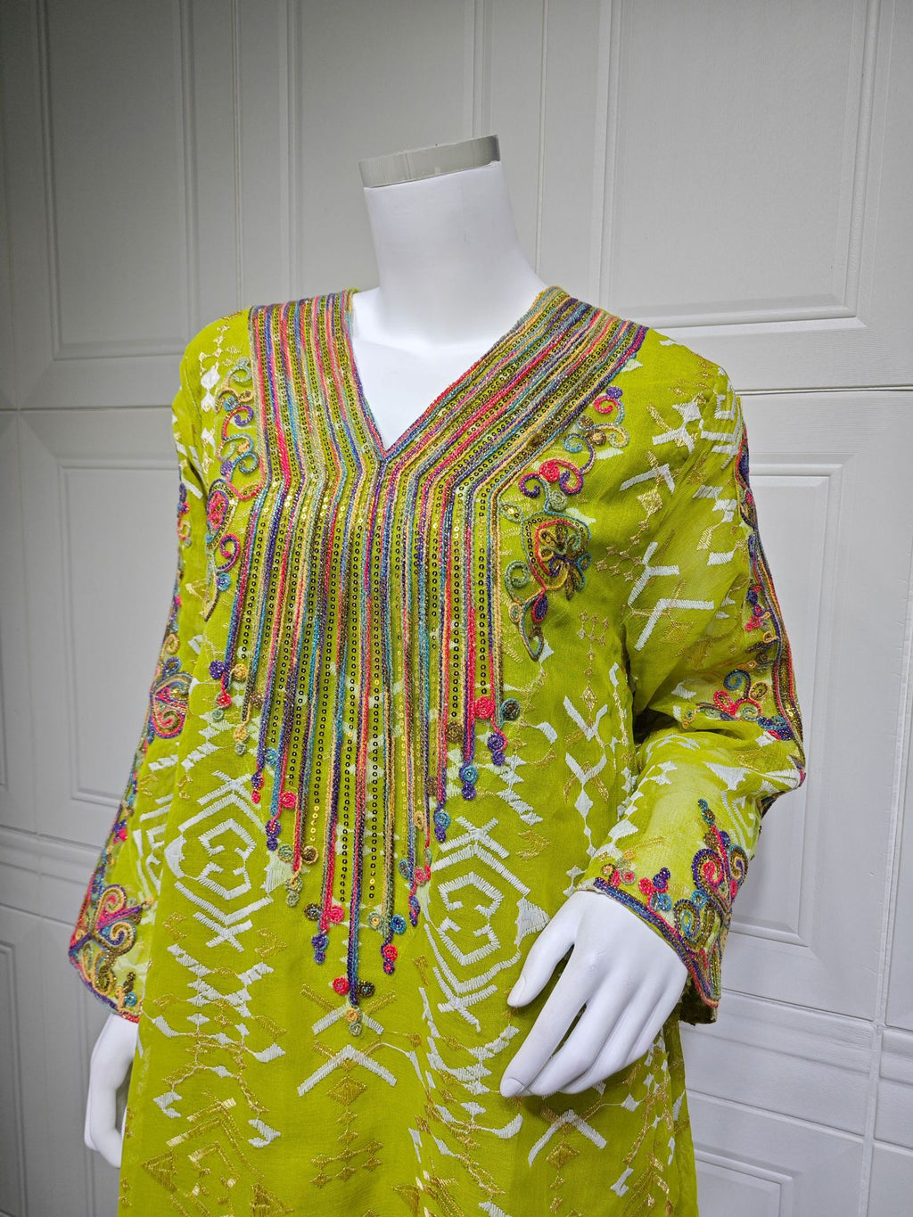 Embroidered Applique Maxi Dress