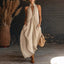 Sleeveless Stand-Collar A-Line Maxi Dress