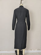 Black Button-Front Shirt Dress