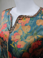Printed Rhinestone Maxi Dress