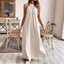 Solid Halter Backless Maxi Dress for Women, Sleeveless