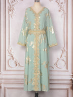 V-neck long sleeved dress