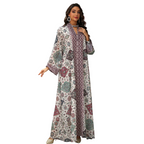 Tie-Dye Chiffon Maxi Dress for women with long sleeves