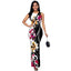 Floral A-Line Maxi Dress, Side Slit