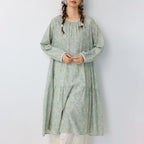 Printed Long Sleeve Relaxed Maxi Dress for Women
