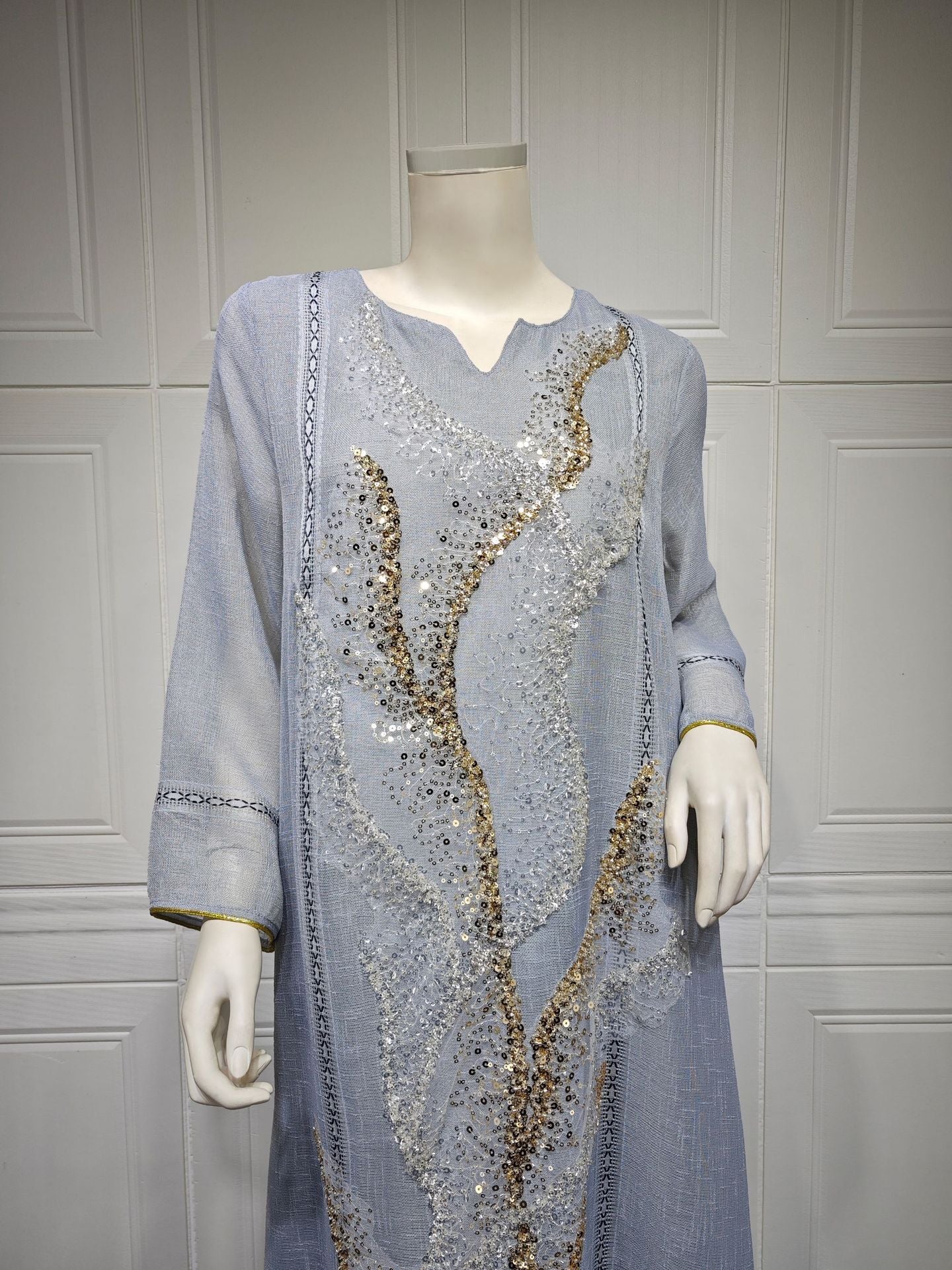 Sequin Mesh Maxi Dress