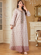 Burgundy Embroidered Maxi Dress