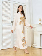 Sequin Beaded Embroidered Maxi Dress