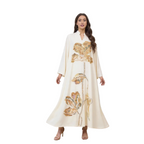 Sequin Beaded Embroidered Maxi Dress for women with long sleeves