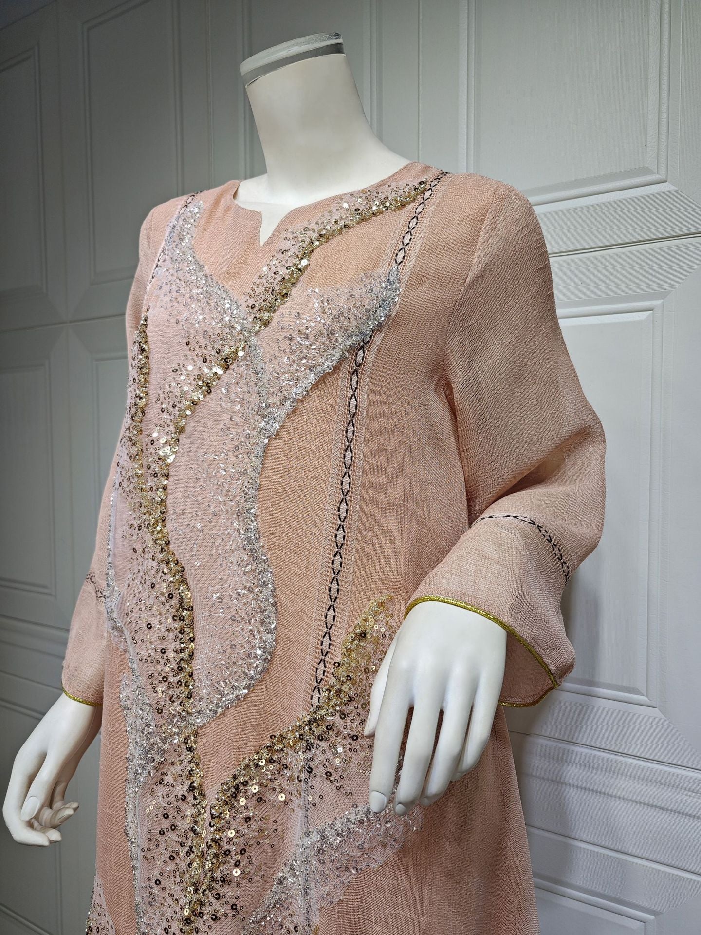 Sequin Mesh Maxi Dress