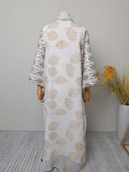 Long-Sleeve Embroidered Floral Maxi Dress