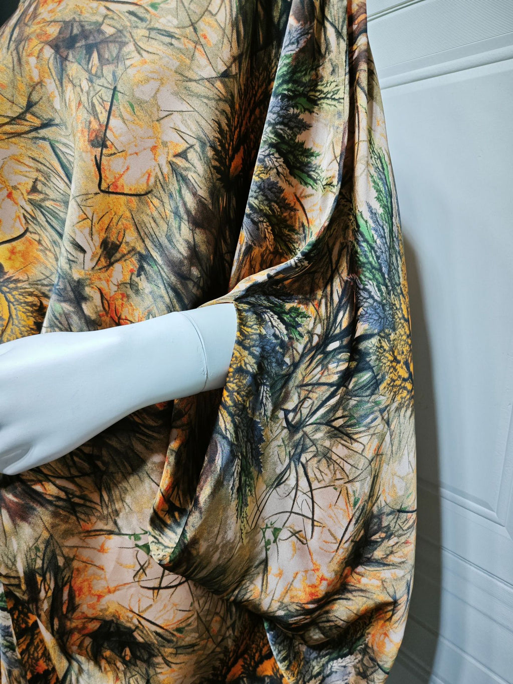 Printed Crew-Neck Maxi Dress