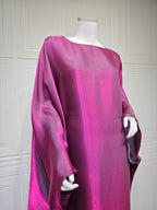 Shiny Satin Belted Maxi Dress