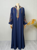 Embroidered Robe Dress