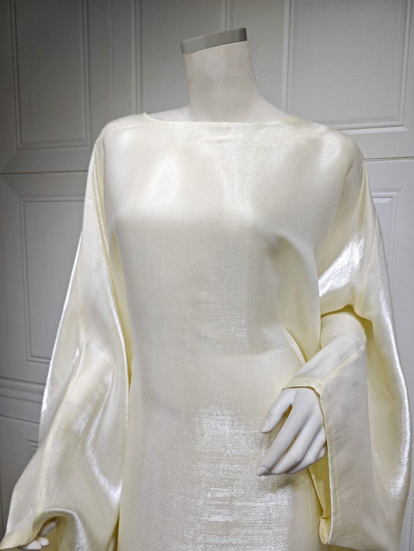 Shiny Satin Belted Maxi Dress