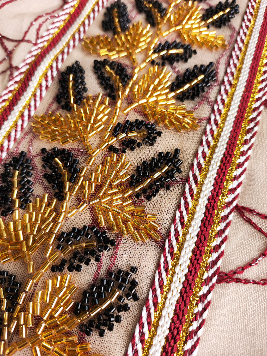 Burgundy Embroidered Maxi Dress