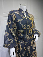 Embroidered Jalabiya Evening Gown
