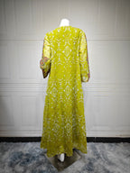Embroidered Applique Maxi Dress