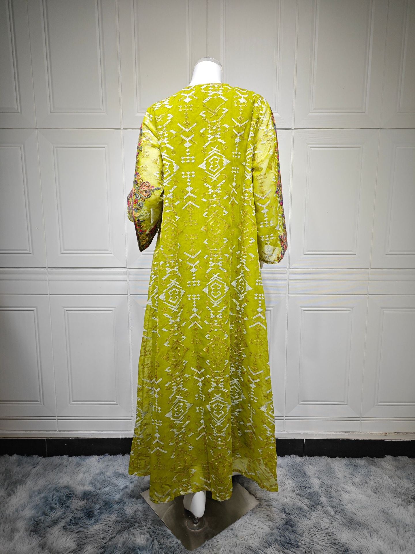 Embroidered Applique Maxi Dress