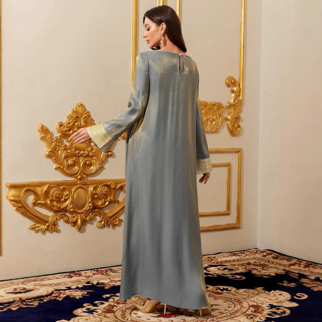 Long-Sleeve Robe Maxi Dress Secondary image