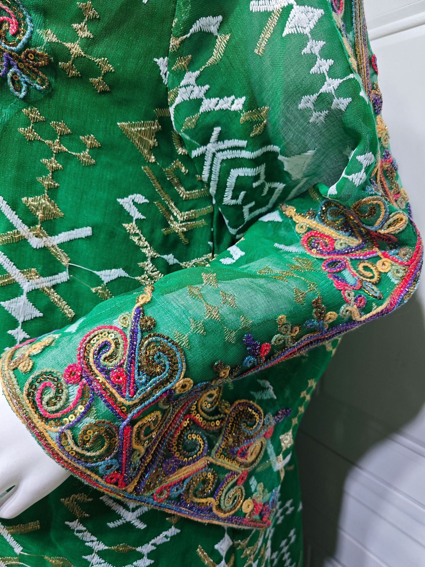 Embroidered Applique Maxi Dress