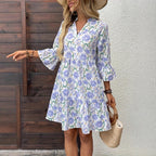 women's floral midi dress for wedding guest wear