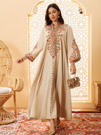 Embroidered Pullover Maxi Dress