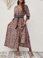 Printed A-Line Maxi Dress
