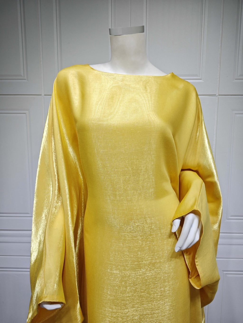 Shiny Satin Belted Maxi Dress