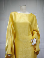 Shiny Satin Belted Maxi Dress