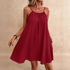Backless Tie-Back Sleeveless Midi Dress