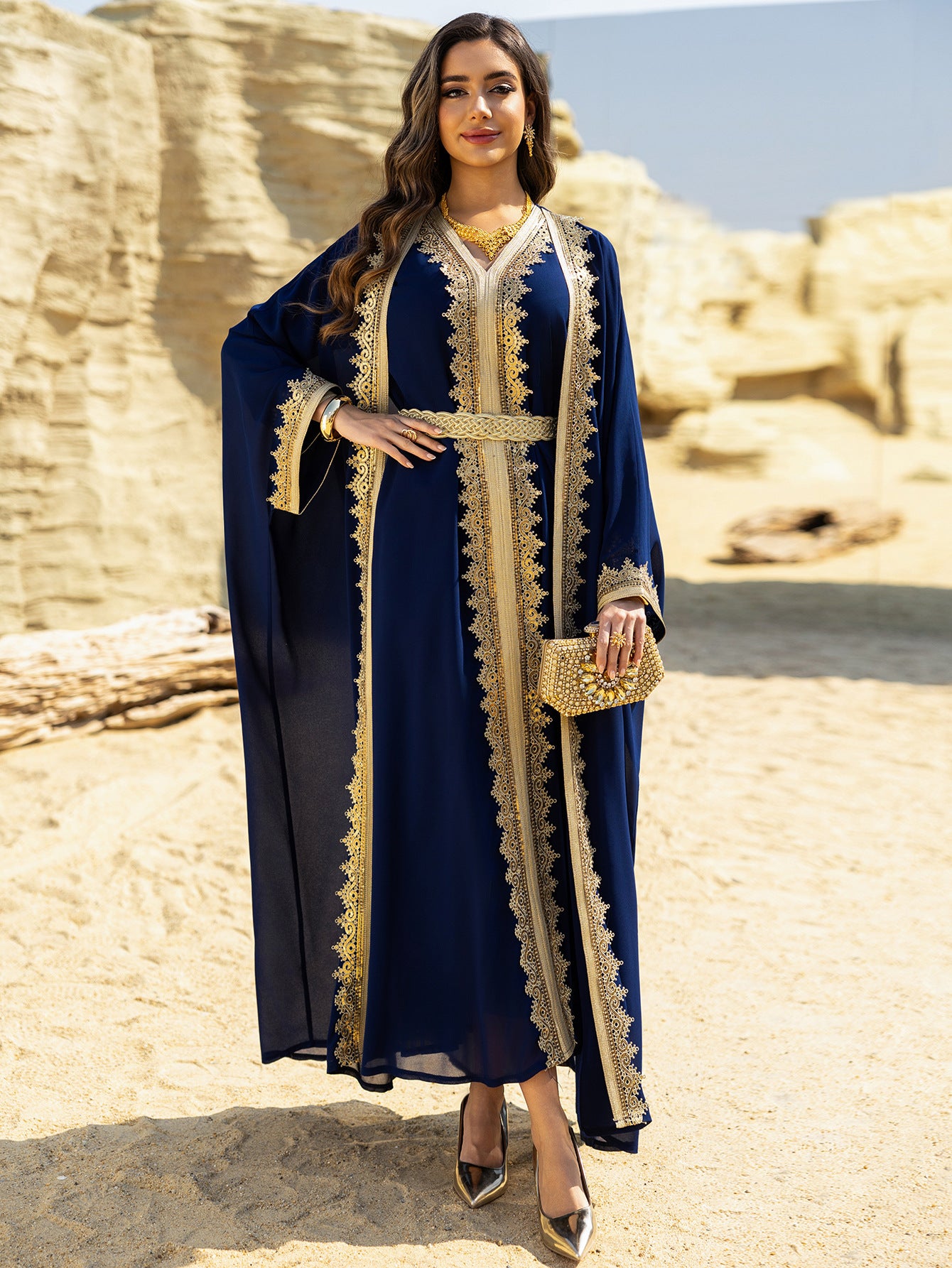 Two-Piece Chiffon Maxi Dress Set