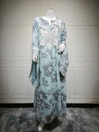 Sequin Embroidered Hooded Maxi Dress